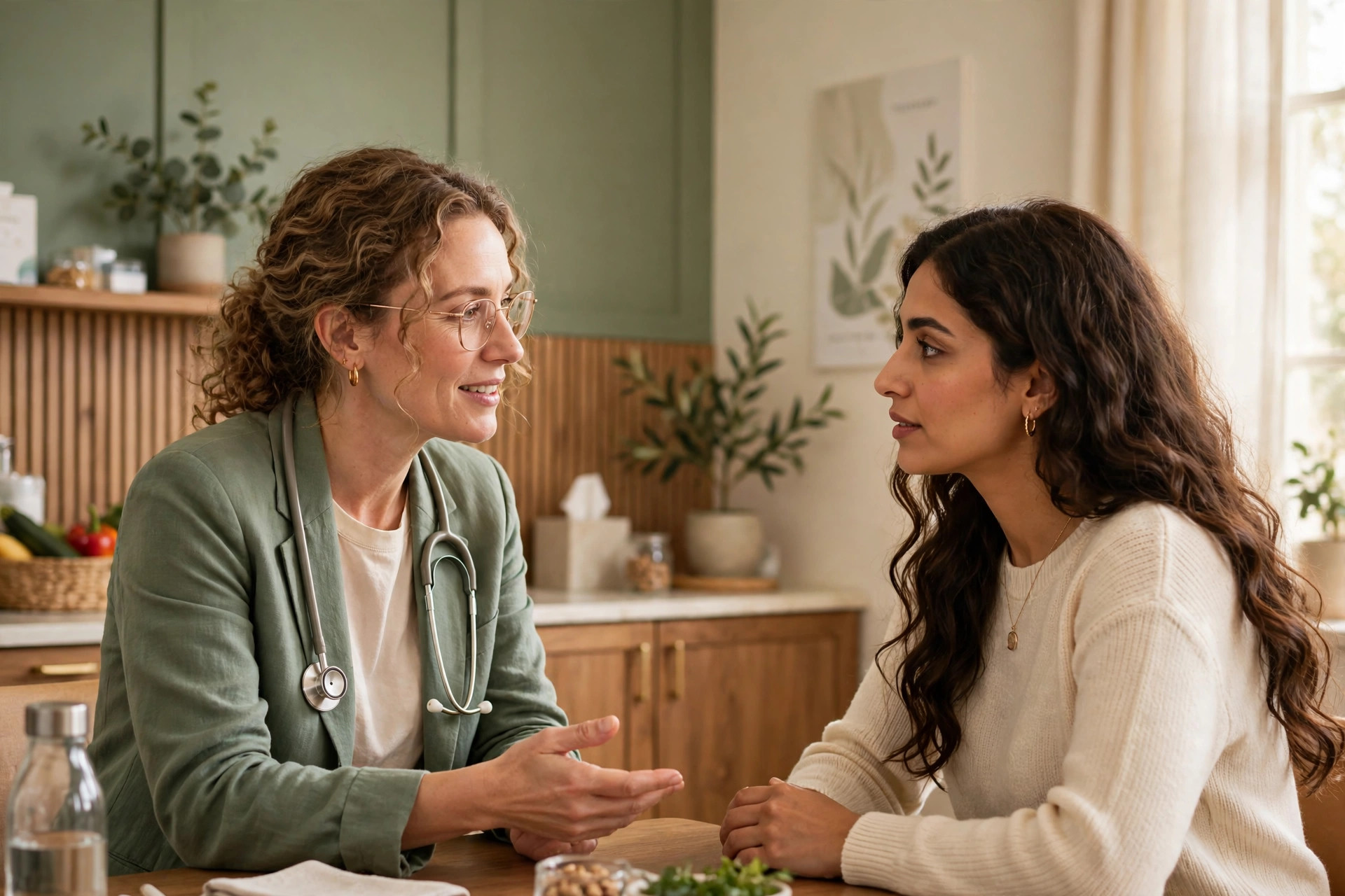 fibromyalgia and bloating dietitian consultation about food choices