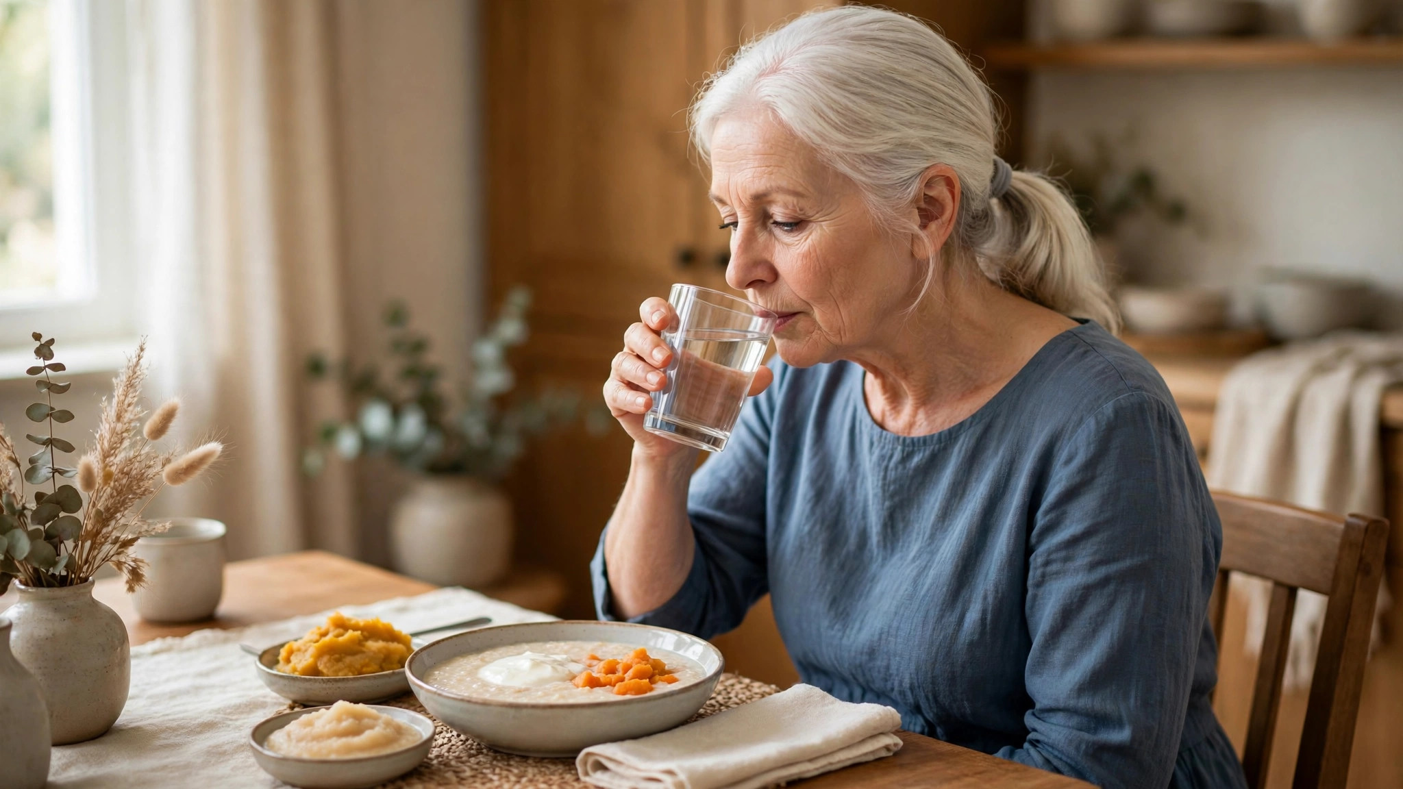fibromyalgia and difficulty swallowing sipping water carefully with a meal