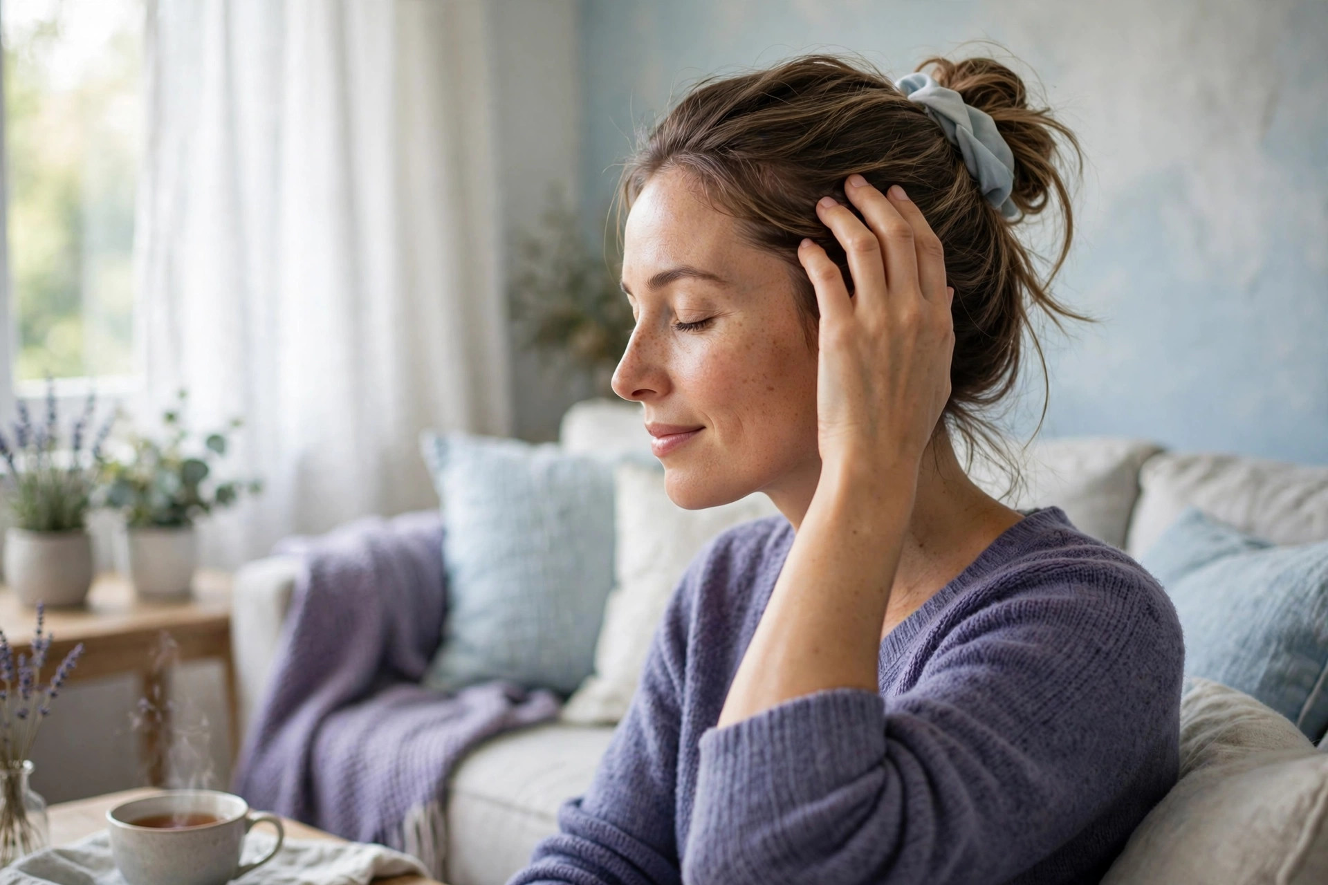 fibromyalgia and scalp pain gentle scalp massage to calm tenderness