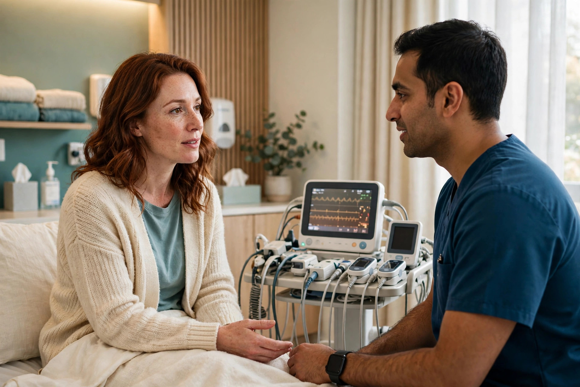 fibromyalgia and sleep apnoea sleep clinic assessment with a technician