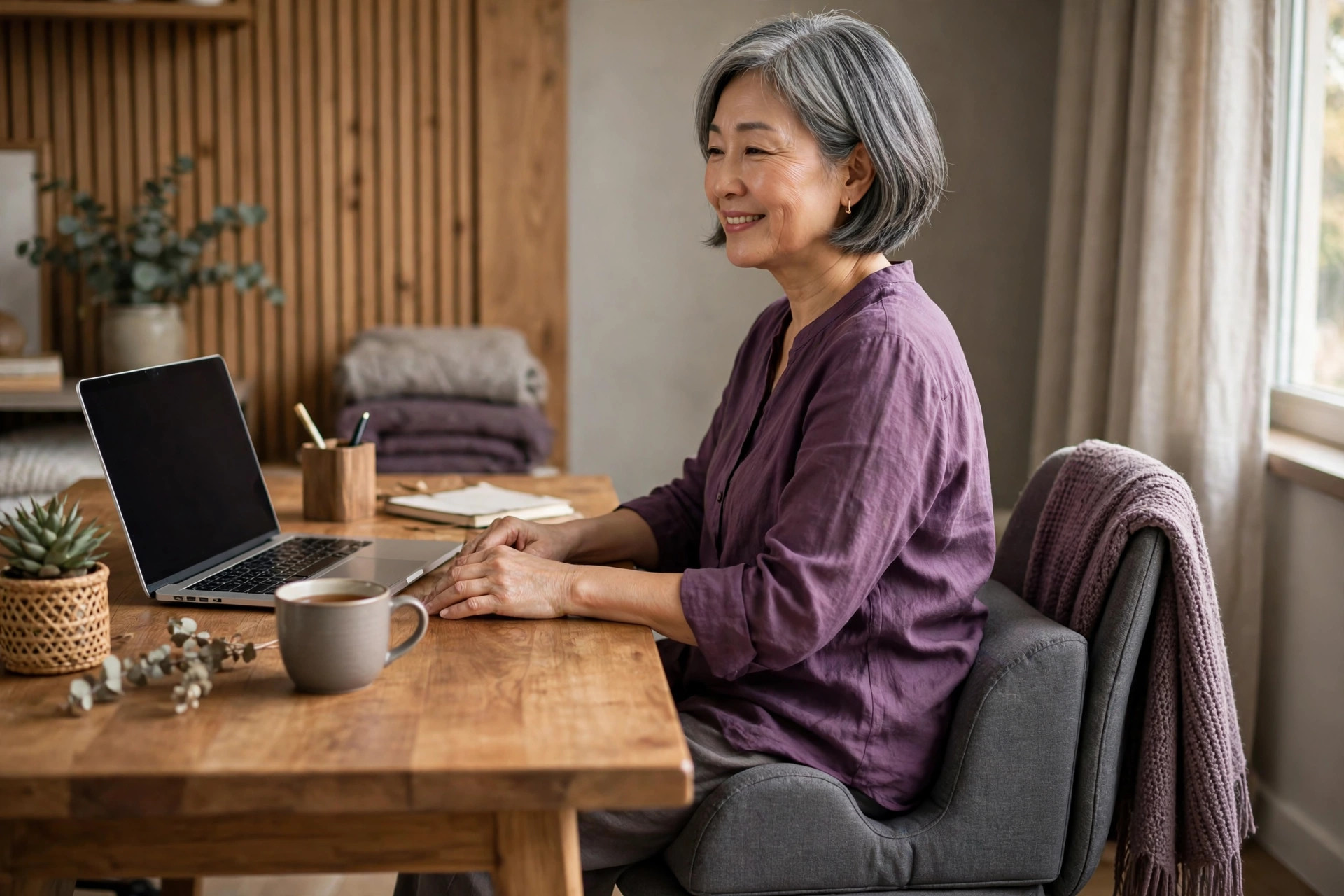 fibromyalgia and tailbone pain sitting on a coccyx wedge cushion at a desk